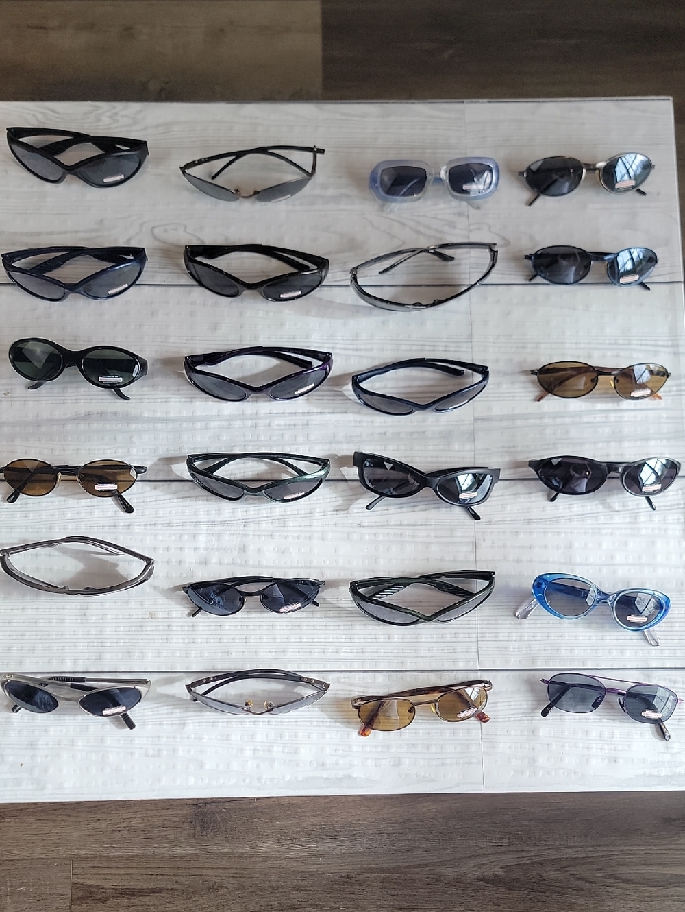 Sunglassed Assorted Cat-Eye and Slim Unbranded Lot - Black, Brown, Blue 24 Items